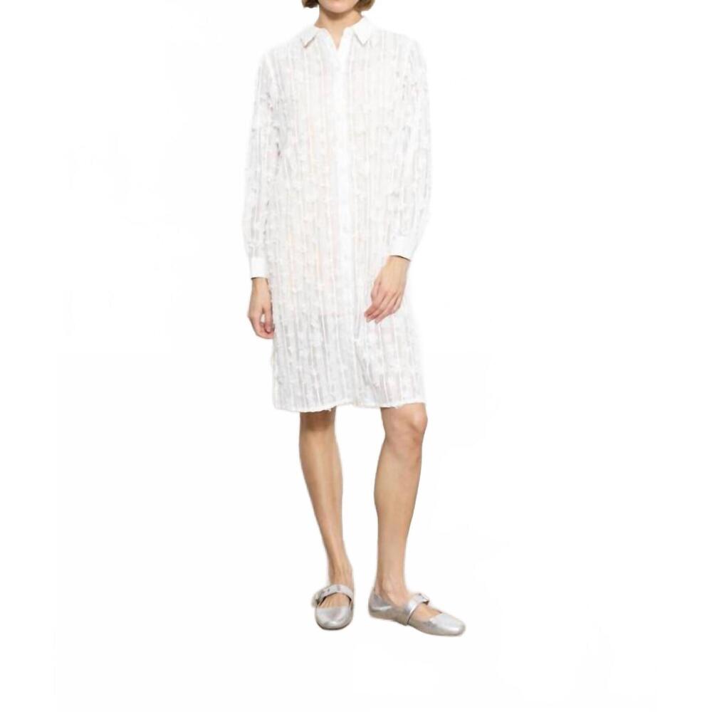 NEW ZERO DEGREE CELSIUS lace shirt dress in white